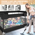 thumbnail image 5 of Babyeap Baby Playpen With Mat,50"x50"Play Pen for Babies and Toddlers,Play Yard With Gate for Indoor Outdoor,Black, 5 of 7