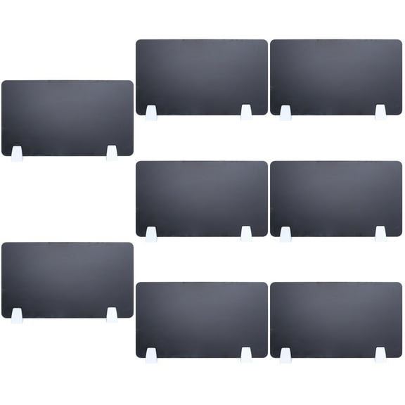 unbranded 8pcs Desk Dividers Partition Screen Desktop Privacy Panel Sneeze Guard Shield Barrier for Office Cashier Reception Table Countertop 50cmX30cm Black