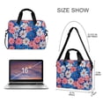 thumbnail image 3 of FORMRS 16" Laptop Bag Carrying Sleeve Case with Handle Travel Shoulder Briefcase, Pink Flowers Pattern, 3 of 8