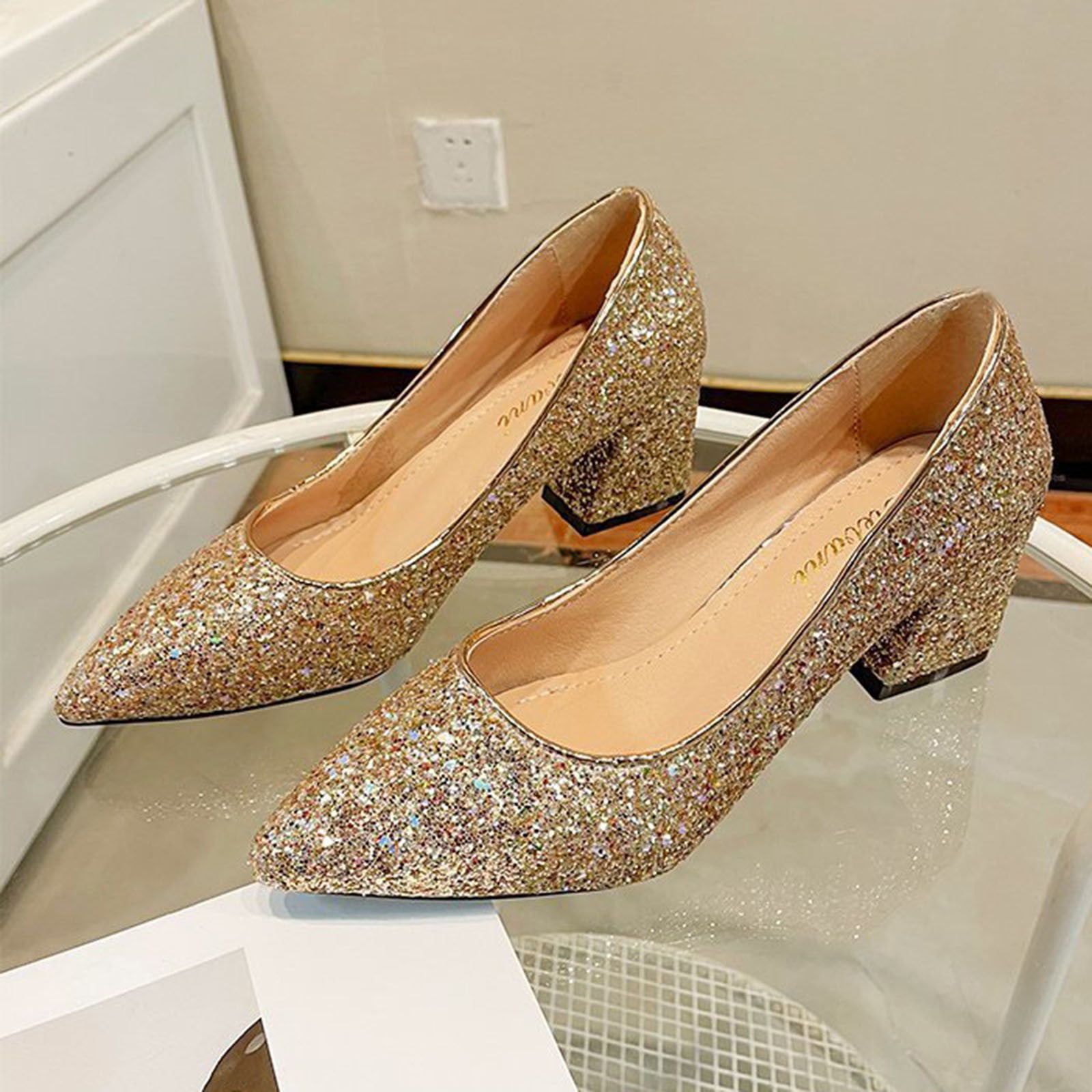Dress Shoes Snake Print Woman Pumps Slipper Fashion Gold Chain Sandal Shoes  Ladies Pointed Toe Slip On Mules Thin Low Heels Slides 230921 From Qiyue09,  $18.9 | DHgate.Com