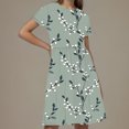 thumbnail image 1 of LOVZFMLL Robe à Manches Courtes Imprimée Mode Enfant 3-12 Ans Col Rond, 1 of 6