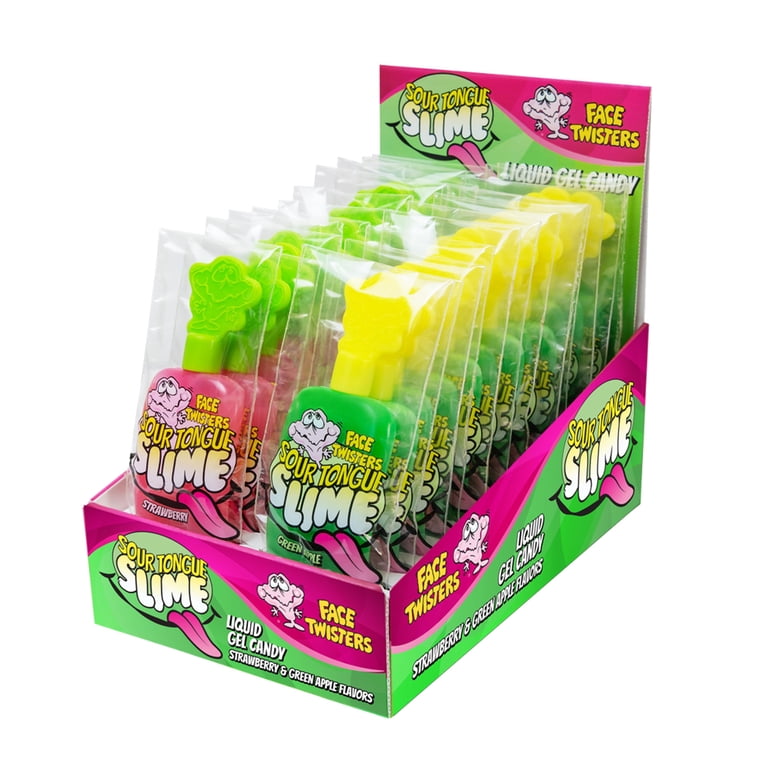 Face Twisters, Sour Tongue Slime, Strawberry & Green Apple, 1.4 oz