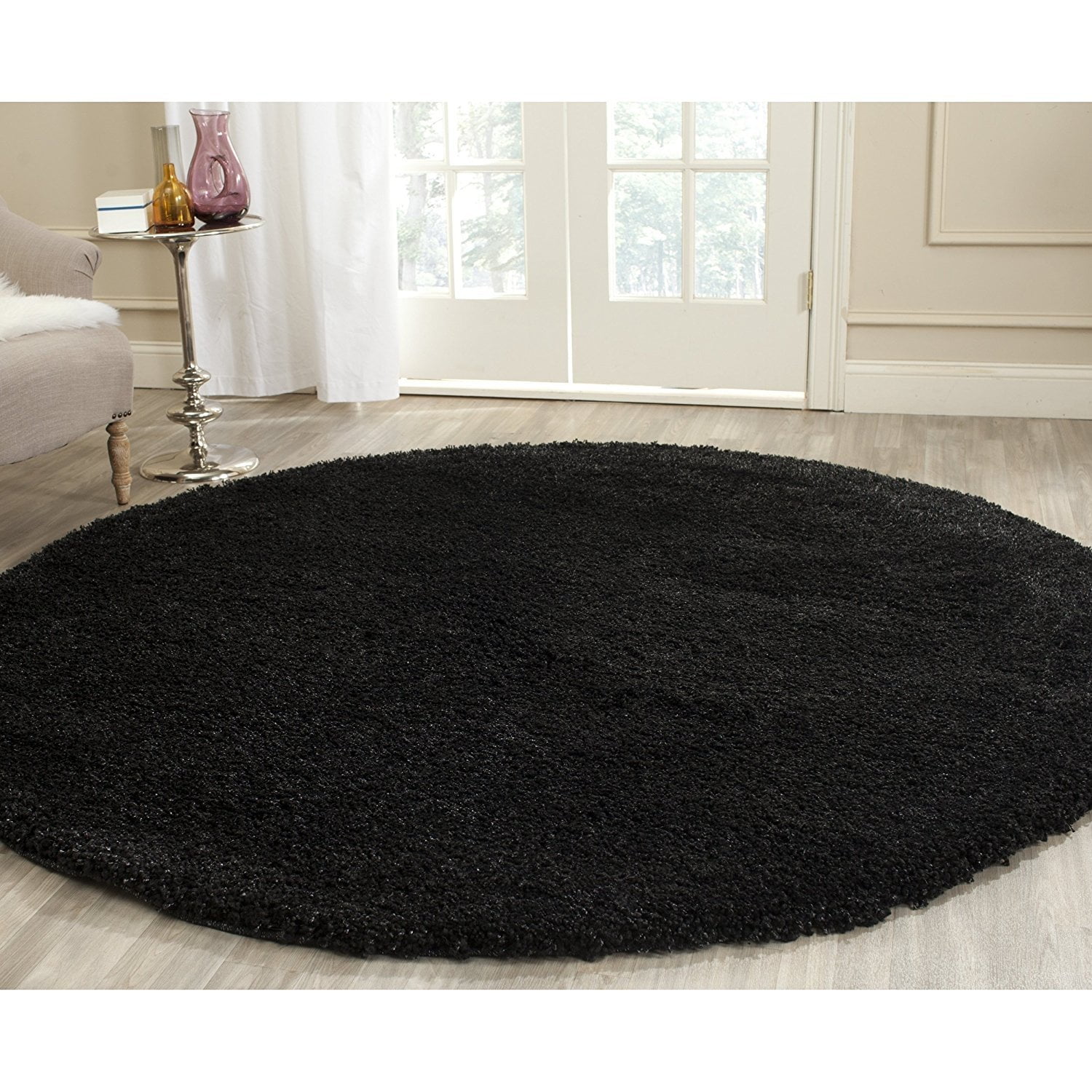 Safavieh California Collection Sg151 9090 Black Round Area Rug Safavieh California Collection Sg151 9090 Black Round Area Rug 4 Diameter Com