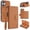 Brown, variant on Case For Apple iPhone 17e / iPhone 16e 6.1 inch,RFID Blocking,Split PU Leather Detachable 2 In 1 Flip Folio Wallet With Multi-Card Slots,Wristband,Kickstand Magnetic Protective Cover,Pink