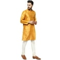 thumbnail image 3 of SKAVIJ Kurta Pajama Set for Men Art Silk Party Wear Dress Blue L, 3 of 6