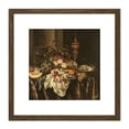 thumbnail image 1 of Van Beyeren Still Life Fruit Flowers Painting 8X8 Inch Square Wooden Framed Wall Art Print Picture with Mount, 1 of 4