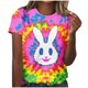 thumbnail image 1 of Tops de Cuello Redondo para las Mujeres de Moda Suelto Casual Relajantemente Impresa Camiseta de Manga Corta Top Casual Tops Sueltos para las Mujeres, 1 of 5