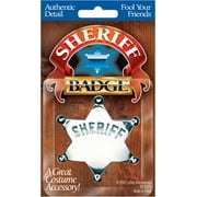 Star Power Boys Cowboy Sheriff Engravable Badge, Silver, One Size