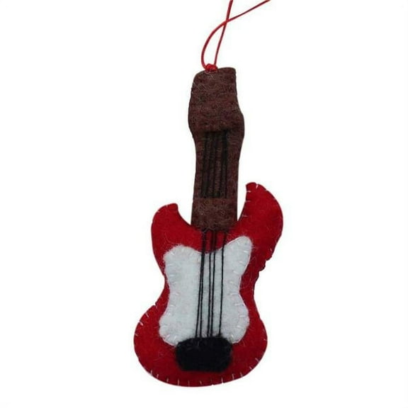 Global Groove GLG50032-01-241453 Handmade & Fair Trade Guitar Felt Ornament