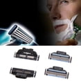thumbnail image 3 of Cuchilla De Afeitar Útiles 4 Cuchillas De Afeitar Man Shaver De 3 Capas Para Gillette Macth3 Bg (Negras), 3 of 9