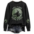 thumbnail image 4 of Halloween Sweatshirt Women's Salem Broom Company Printed Sweatshirt 2026 Loose Fit Witch Tee Halloween Sweatshirt, 4 of 7