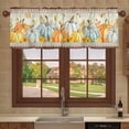 thumbnail image 6 of Fall Valance for Windows Autumn Pumpkin Curtains Valances Harvest Thanksgiving Rod Pocket Valance Window Treatments Maple Leaves Sunflower Short Curtains for Kitchen Living Room Bedroom 1 Panel 54x18, 6 of 6