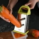 thumbnail image 5 of Rallador y cortador de verduras 4 en 1 de acero inoxidable | Rallador de queso con 4 cuchillas | Rallador de cocina apto para lavavajillas para verduras, jengibre y queso | Incluye 1 rallador, 5 of 8