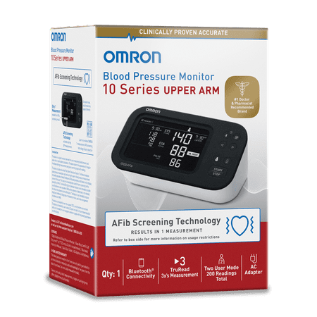Omron - 10 Series Upper Arm Blood Pressure Monitor - Black