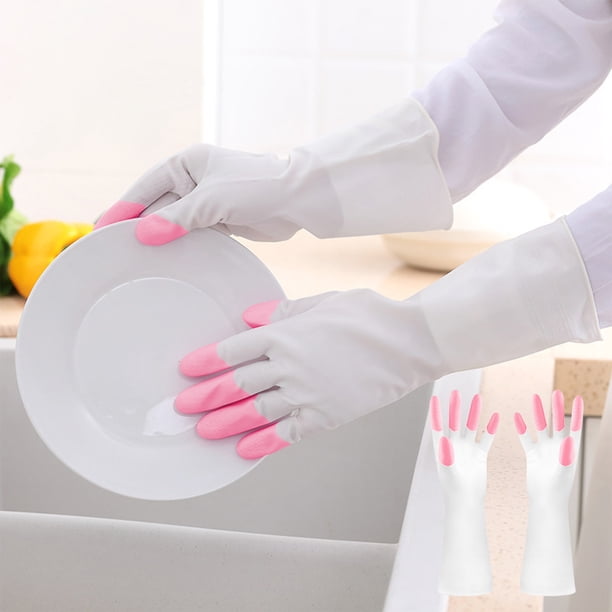 Guantes De Ltex Impermeables Para Lavar Platos, Finos, Para Limpieza Del Hogar, Cocina, Lavandera, Para Lavar Platos Y Limpiar Encimeras, 1 Par, Azules, UKHBMC