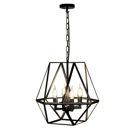 

MIDUO Rustic Metal Pendant Light Industrial Farmhouse Hanging Lamp Black
