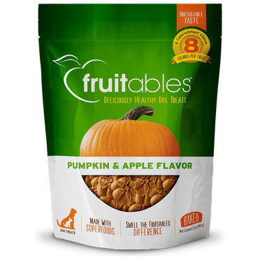 Fruitables Baked Dog Treats – Pumpkin and Apple – Dry Biscuit – 12oz