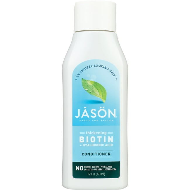 Jason Thicken & Restore Daily Conditioner with Biotin & Hyaluronic Acid, 16 fl oz