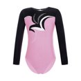 thumbnail image 3 of YiZYiF Kids Girls Rhythmic Gymnastics Jumpsuit Long Sleeve Ballet Dance Leotard Shiny Rhinestones Metallic Bodysuit Pink 14, 3 of 7