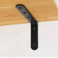 thumbnail image 6 of sixwipe 8 Pcs Shelf Bracket Heavy Duty Black Steel L Corner Brace, Decorative Joint Angle Bracket for Wooden Board Hanging Support, 5 Inch*3 Inch Shelves Wall Hanging Bracket with Screws(Black), 6 of 7