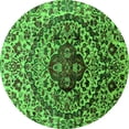 thumbnail image 1 of Ahgly Company Indoor Round Oriental Green Industrial Area Rugs, 4' Round, 1 of 4