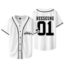 Kpop ENHYPEN Heeseung Baseball Jacket Tee Walk The Line World Tour Merch Unisex Short Sleeve Shirts