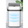 thumbnail image 4 of Rectangular Kitchen Waste Rubbish Trash Can Bins - Lids, Automatic Touchless Dustbins - Home Kitchen And Can , , Small Black White, 4 of 8