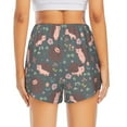thumbnail image 2 of Rocae Hedgehogs and Flowers1 for Women's Athletic Shorts Quick Dry Workout Hiking Shorts With Pockets for Running, Yoga, Gym, Sports Large, 2 of 9