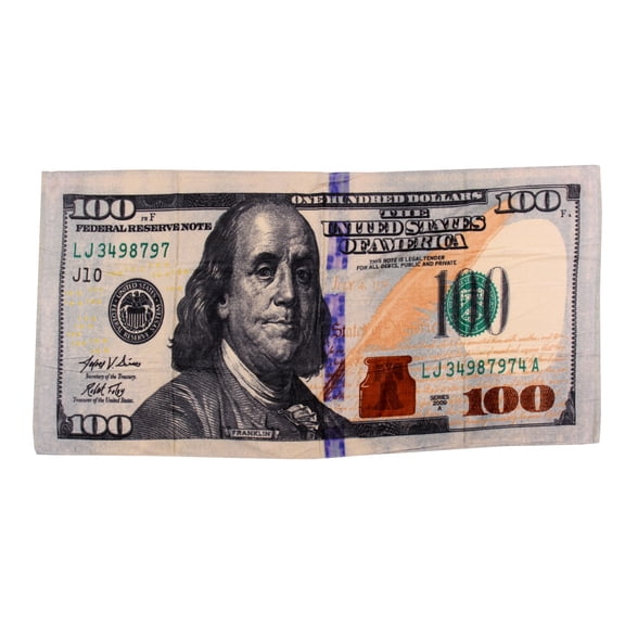Luxurious - New $100 Bill - 100% Cotton Velour Beach Towel – Soft, Absorbent, and Stylish!