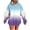 Womens Tops Light Blue, variant on ylioge S-5X Womens Plus Size Hoodies with Front Pocket Fleece Lined Sweatshirts Bowknot Long Sleeve Pullover Gradient Printed Drop Shoulder Tops