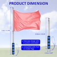 thumbnail image 3 of Uxcell Flag Pole 5.25 Feet Telescopic Handheld Flagpoles, Stainless Steel Tour Guide Portable Flag Pole Blue, 3 of 7