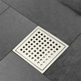 thumbnail image 1 of Cfowner 6" Shower Drain with Square Hole Pattern, Brushed Nickel, 1 of 8