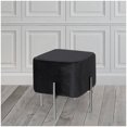 thumbnail image 2 of Uptown Club Transitional Velvet Upholstered Cube Ottoman in Black, 2 of 2