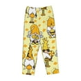 thumbnail image 4 of Xecao Garden Honeybee Gnomes Women's Straight Lounge Pajama Pants: The Epitome of Relaxed Sleepwear, 4 of 9