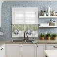 thumbnail image 6 of Christmas Kitchen Curtains and Valances Set, Grey Xmas Ball Snowflake Pine Leaf Green Background Rod Pocket Window Valance Window Curtain Panels for Living Room Bedroom Laundry, 27.5x24in, 3 Pieces, 6 of 7