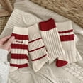 thumbnail image 7 of LKJYER 4/5 Pairs Striped Socks for Women, Green & Red Striped Crew Socks, Cute Athletic Crew Socks for Women, 7 of 7