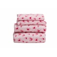 thumbnail image 1 of Blancos Xtellar Ultra Suaves Premium Juego de sábanas Doble Candy Estampado Color Rosa, 1 of 5