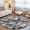 Black, variant on Clay Fronds Round Area Rugs 3 ft, Terracotta Sand Leaf Plant Canvas Weave Texture Washable Small Area Rug with Non-Slip Sturdy Edge Binding Round Front Door Mat Floor Carpet for Entryway
