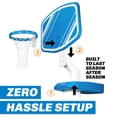 thumbnail image 6 of GoSports Splash Hoop PRO Swimming Pool Basketball Game - Includes Poolside Water Basketball Hoop, 2 Balls and Pump - Blue, 6 of 7