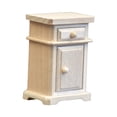 thumbnail image 4 of Mesita de noche de madera a escala 1:12, mesita de noche DIY para dormitorio, armario con cajón de almacenamiento, soportes de noche para casa de, 4 of 9