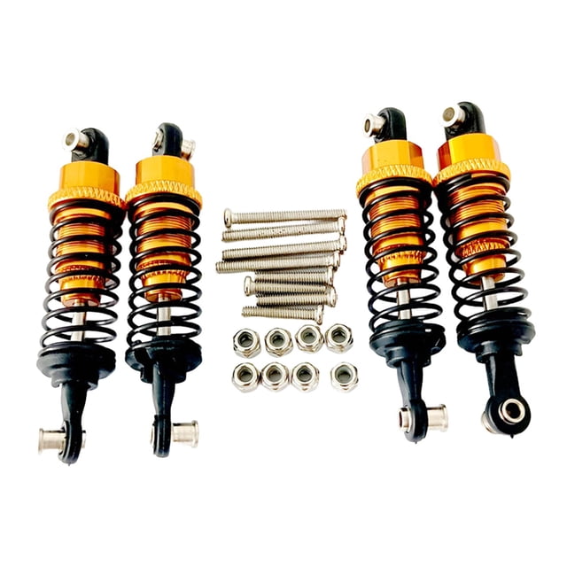 4 piezas de amortiguadores para coche RC, piezas de metal para control remoto Oro