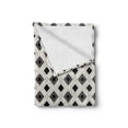 thumbnail image 2 of Geometric Soft Flannel Fleece Throw Blanket, Triangles Squares and Dots Cropped Lines Futuristic Modern Image Artwork, Cozy Plush for Indoor and Outdoor Use, 60" x 80", Black and White, by Ambesonne, 2 of 6