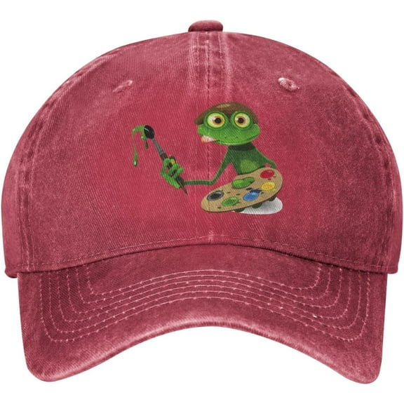 Frog Artist Vintage Distressed Adjustable Washed Denim Low Profile Mens Dad Trucker Hat Baseball Ball Cap for Men