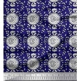 thumbnail image 1 of Soimoi Poly Georgette Fabric Leaves & Floral Block Print Fabric by The Yard 42 Inch Wide, 1 of 3