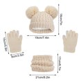 thumbnail image 3 of Lilgiuy Kids Winter Hat and Gloves Set Toddler Kids Beanie Winter Scarf Set Unisex Boys Warm Thick Boys Winter Hat Kids Gloves, 3 of 4
