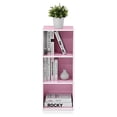 thumbnail image 4 of Librería Furinno, 3 niveles, abierta, blanco/rosa, 30 x 80 x 24 cm, 4 of 7