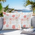 thumbnail image 4 of Outdoor Pillow Cover Red Starfish Set of 2 Waterproof Throw Pillowcases Shell Coral Marine Life Decorative Patio Furniture Pillows for Couch Garden Indoor & Outdoor Use, 4 of 9