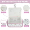 thumbnail image 3 of Wekvgz Sewing Basket with Removable Tray Practical Sewing Basket Organizer with Interior Pocket Portable Sewing Storage Box Stylish Sewing Kit Basket for Needles Thread Tape Measure, 3 of 10