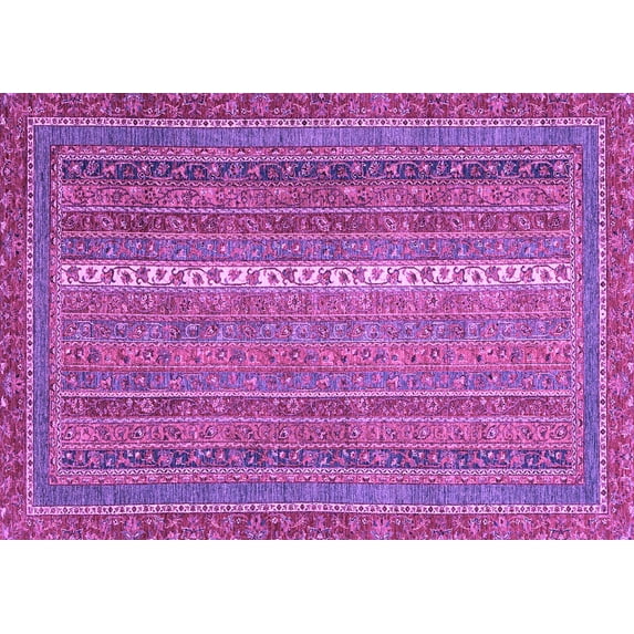 Ahgly Company Indoor Rectangle Abstract Purple Modern Area Rugs, 2' x 4'