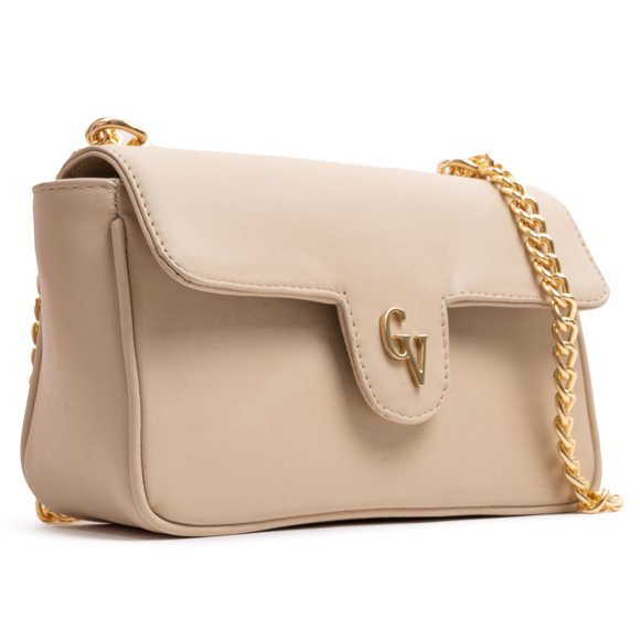 Bolso de piel Guadalupe Vázquez Londres nude con herrajes color oro